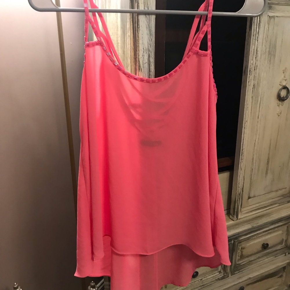 Hot pink sheer top